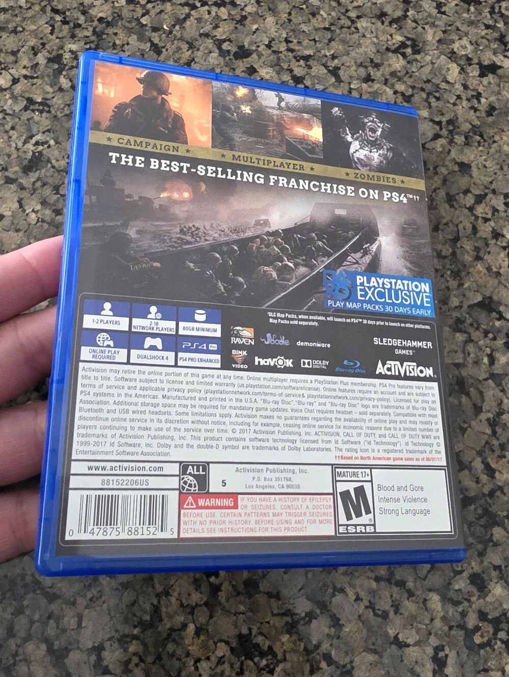 Call Of Duty WWII - Sony Playstation 4 PS4 video game M- Mature Pristine Tested